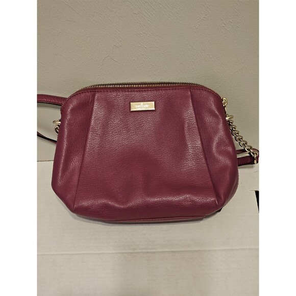 kate spade Handbags - Kate Spade NY Keanette Anna Court Leather Crossbody Bag Shoulder Bag Red Plum
